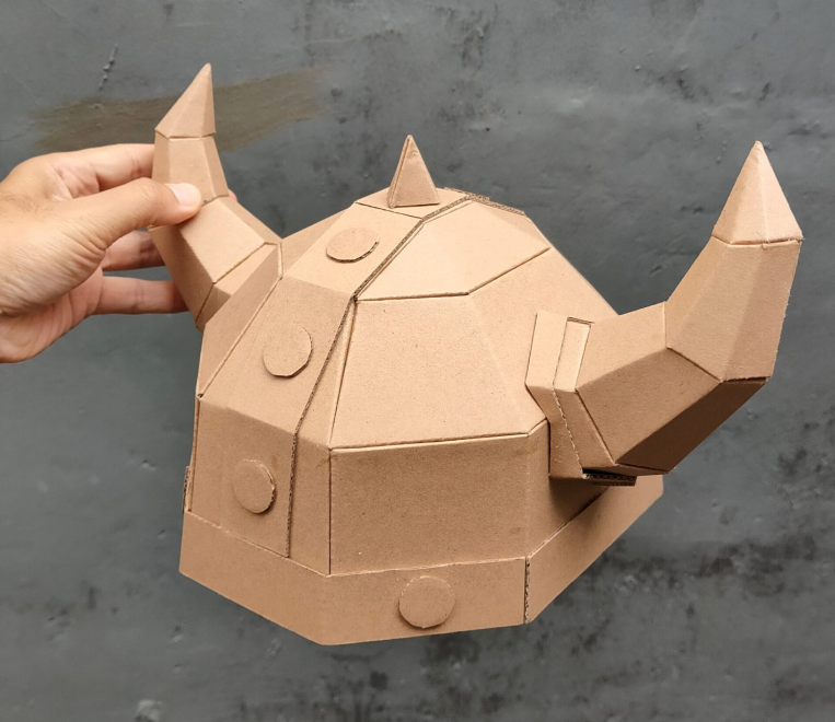 Cardboard viking helmet Templates