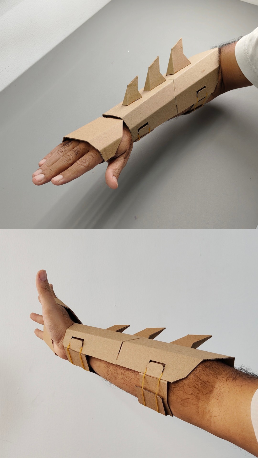 Finished DIY Cardboard Ninja Bracer for Cosplay template