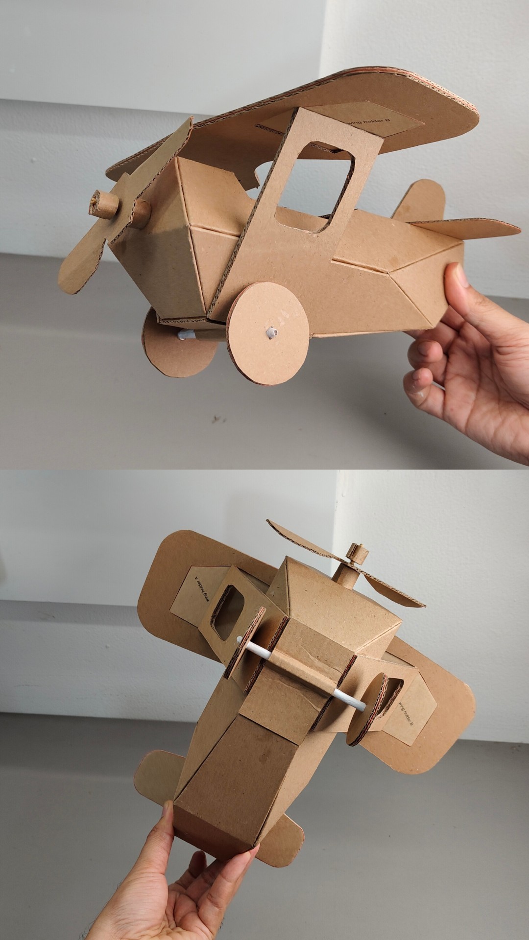 Finished DIY Cardboard Plane template