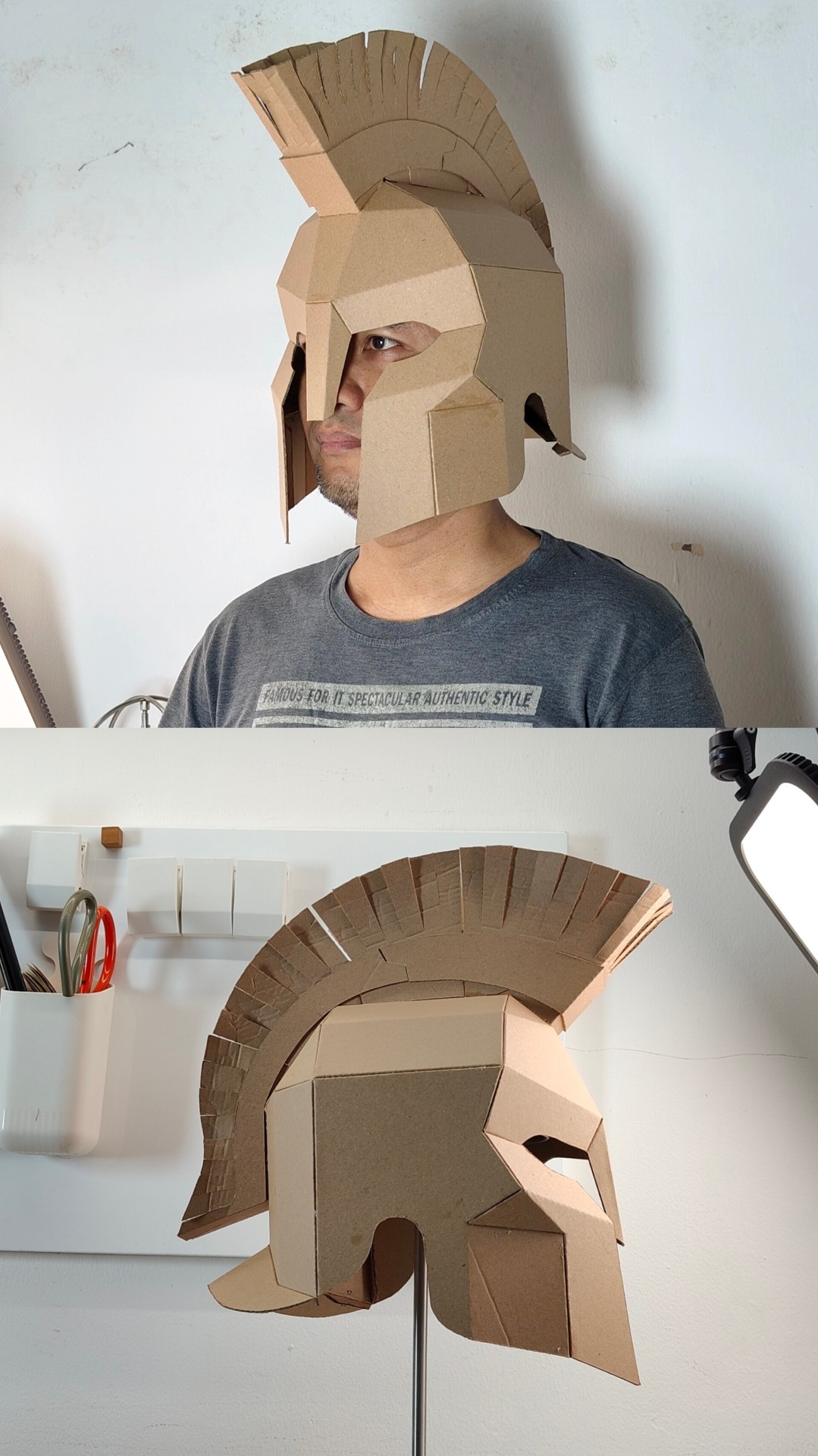 Finished DIY Cardboard  template