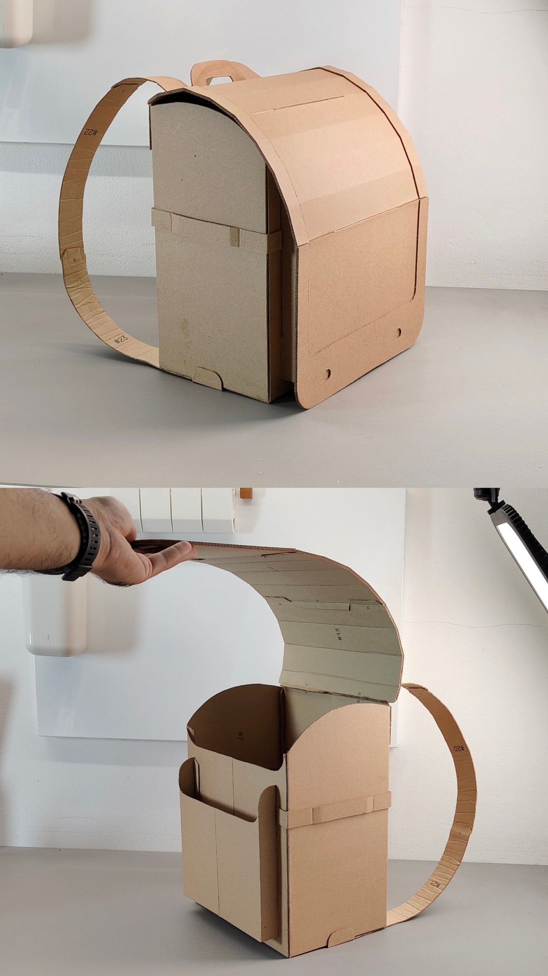Finished DIY Cardboard Randoseru Japan Backpack template