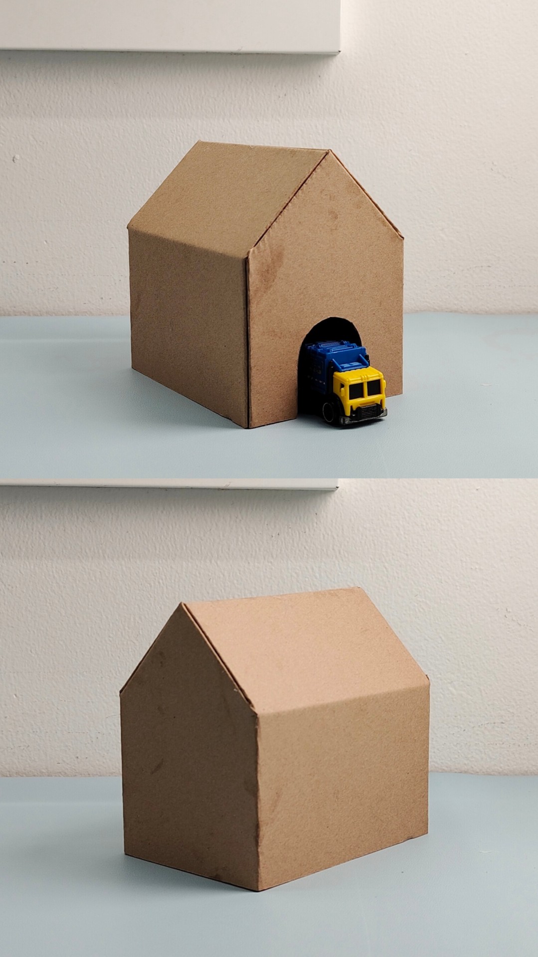 Finished DIY Cardboard Mini House template