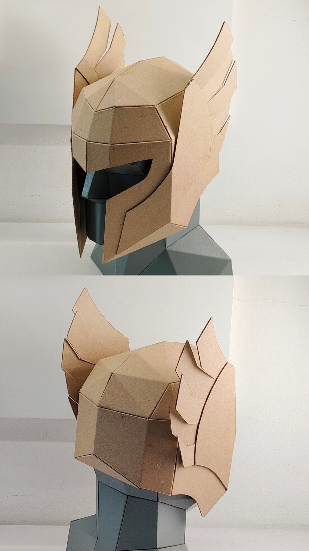 Finished DIY Cardboard Elf Helmet template